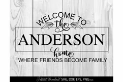 welcome SVG , family sign svg, home decor SVG, happiness Product Image 1