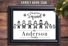 Gingerbread family monogram svg | Family name sign svg Product Image 2
