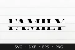 Family SVG, Family split name frame svg, family monogram svg Product Image 2