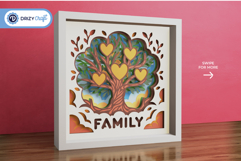 Together We Grow Family Tree 3D Layered Paper Cut Product Image 2
