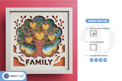 Together We Grow Family Tree 3D Layered Paper Cut Product Image 3