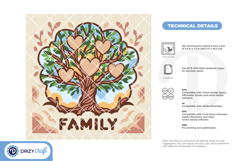 Together We Grow Family Tree 3D Layered Paper Cut Product Image 4