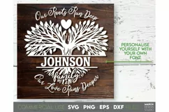 Family Tree SVG with Elegant Name Split Monogram designs for Your gift projects or home decoration.  