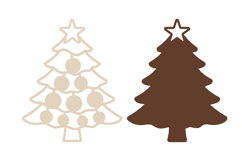 Family Tree Christmas Ornament Laser Cut - Xmas Decoration Product Image 2