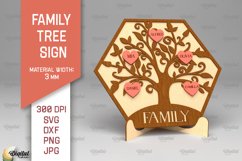 Family Tree Signs SVG Bundle. Laser Cut Wooden Family Tree Product Image 3