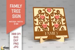 Family Tree Signs SVG Bundle. Laser Cut Wooden Family Tree Product Image 4