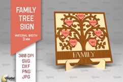 Family Tree Signs SVG Bundle. Laser Cut Wooden Family Tree Product Image 5