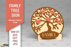 Family Tree Signs SVG Bundle. Laser Cut Wooden Family Tree Product Image 7