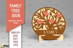 Family Tree Signs SVG Bundle. Laser Cut Wooden Family Tree Product Image 8