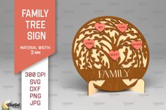 Family Tree Signs SVG Bundle. Laser Cut Wooden Family Tree Product Image 9