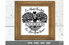 Family Tree SVG with Elegant Name Split Monogram designs for Your gift projects or home decoration.  