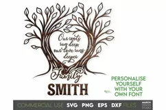 Family Tree SVG with Elegant Quotes design for Your gift projects or home decoration.  
