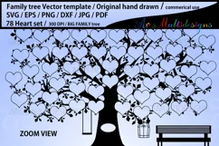 78 heart family tree / 78 members family tree template Product Image 4