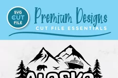 Craft unforgettable shirts and totes with this Alaska Family Trip SVG. Enjoy the mountains, trees, bear, and whale tail designs for your DIY projects.