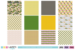 Family vacation digital scrapbook paper for documenting road trip memories with kids