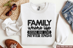 Family where life begins SVG, Family SVG Product Image 1