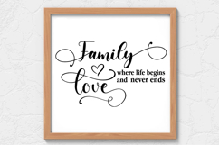 Family where life begins SVG, Farm House Sign SVG Product Image 1