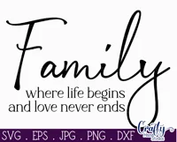 Farmhouse Sign Home Svg | Family Where Life Begins Product Image 2