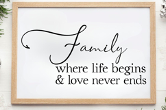 Family where life begins SVG, Farm House Sign S Product Image 1