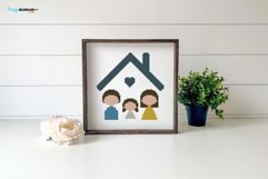 Family With A Daughter Cross Stitch Pattern PDF File Product Image 2