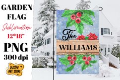 Christmas garden flag sublimation. Family garden flag Product Image 1