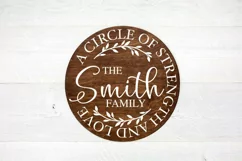 Customizable Family Sign SVG - A Circle Of Strength And Love Product Image 3