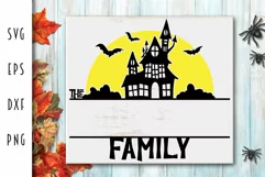 Halloween Sign SVG - Family Name Sign Haunted House Cut File Product Image 2