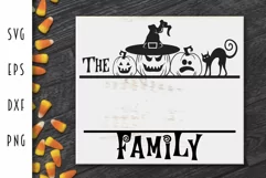 Halloween Sign SVG - Family Name Sign Pumpkins Cut File Product Image 2