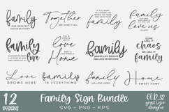 Family Sign SVG Bundle, Family Quotes, Home Decor SVGs Product Image 2