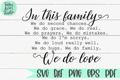 In This Family We Do Love | A Quote SVG Product Image 2