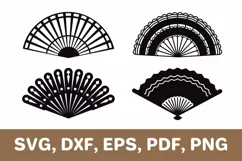 Hand fan svg, hand fan template, hand fan dxf, hand fan png Product Image 1