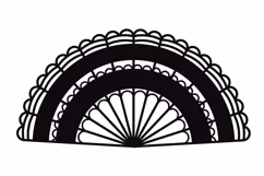 Hand fan svg, hand fan template, hand fan dxf, hand fan png Product Image 3