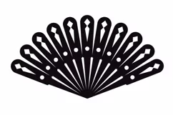 Hand fan svg, hand fan template, hand fan dxf, hand fan png Product Image 4