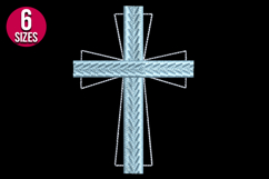 Fancy Cross Machine Embroidery Design | Instant Download Product Image 2