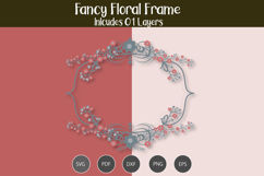 Fancy Floral frame SVG Product Image 1