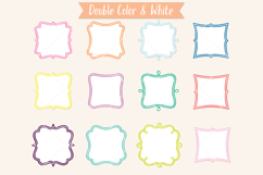 Colored Fancy Square Frames | Hand Drawn Border Monogram Product Image 10