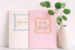 Colored Fancy Square Frames | Hand Drawn Border Monogram Product Image 3