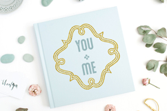 Fancy Square Frames, Gold Glitter, Hand Drawn Borders Product Image 2