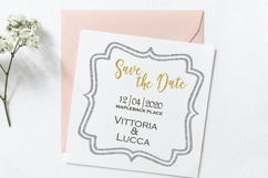 Fancy Square Frames, Silver Glitter, Hand Drawn Borders Product Image 3