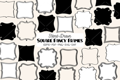 Fancy Square Frames | Hand Drawn Border Monogram Product Image 1