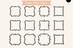 Fancy Square Frames | Hand Drawn Border Monogram Product Image 6