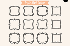 Fancy Square Frames | Hand Drawn Border Monogram Product Image 7