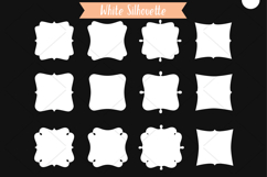 White Fancy Square Frames | Hand Drawn Border Monogram Product Image 5