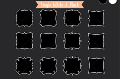 White Fancy Square Frames | Hand Drawn Border Monogram Product Image 6