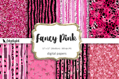 Fancy Pink Digital Paper Pack 12x12 Scrapbook Paper Product Image 1