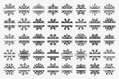 Snowflake split monogram svg bundle Snowflake ornament svg Product Image 4