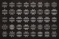 Snowflake split monogram svg bundle Snowflake ornament svg Product Image 3