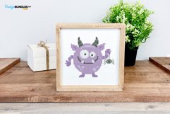 Fanged Monster Cross Stitch Pattern - Digital Download PDF Product Image 2