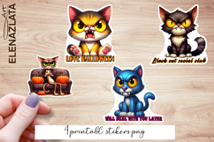 Funny cat Halloween Stickers | Sarcastic Stickers Product Image 1