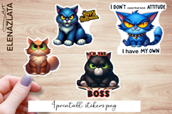 Funny cat Halloween Stickers | Sarcastic Stickers Product Image 1
